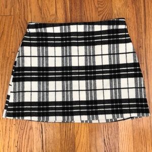 Plaid A-line Mini Skirt